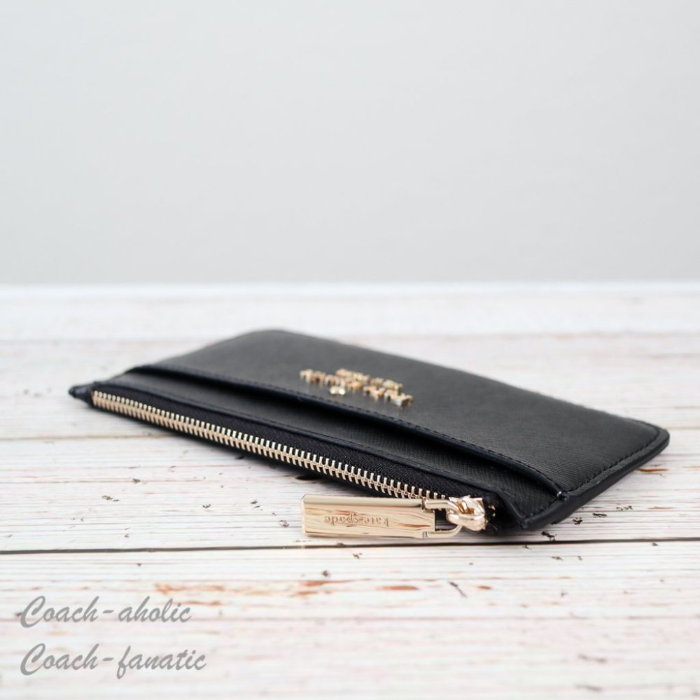 NWT Kate Spade Staci Large Leather Slim Card Holder Wallet in Black - Picture 4 of 9